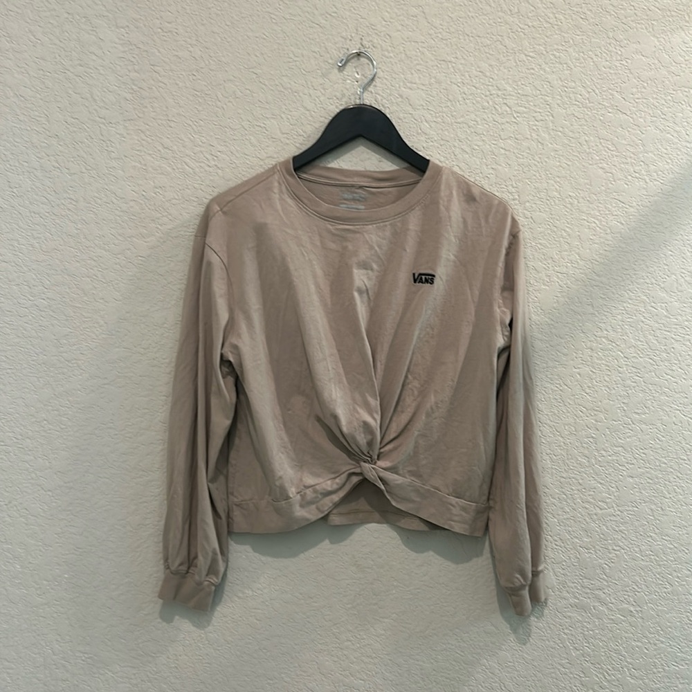 Vans of the wall medium crop Beige